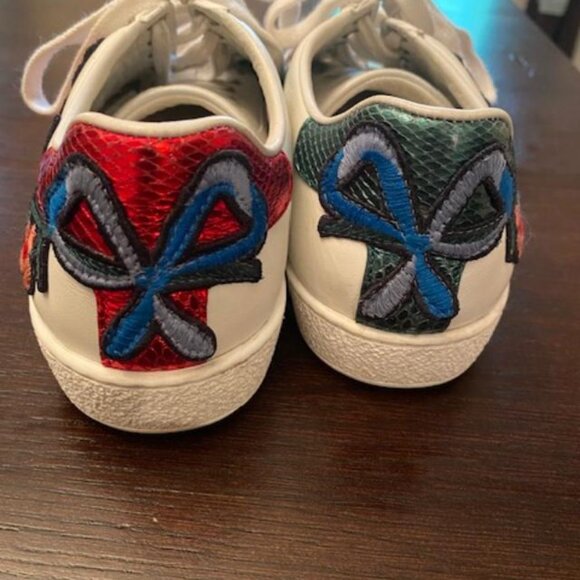 AUTHENTIC GUCCI ACE FLORAL EMBROIDERED SNEAKERS SHOES US 6 EU 36 - Picture 3 of 7